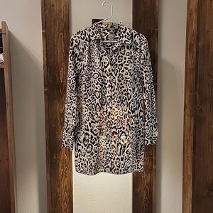 Chicos leopard button up shirt